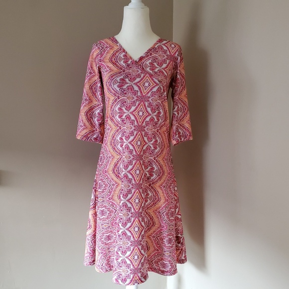 Prana Dresses & Skirts - prAna Nadia Bali Print Faux Wrap Dress Size Small